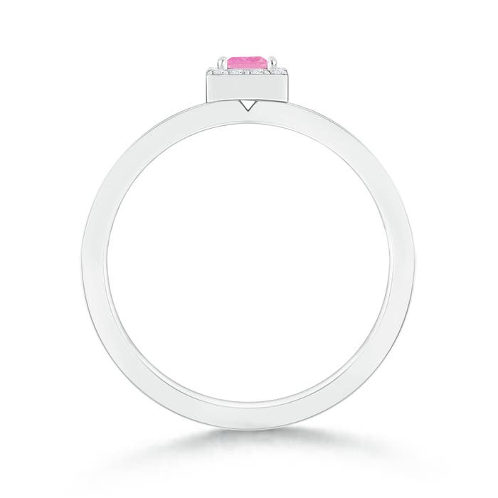 A - Pink Sapphire / 0.34 CT / 14 KT White Gold