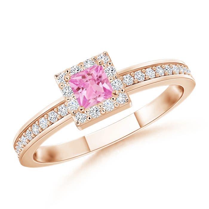 AA - Pink Sapphire / 0.34 CT / 14 KT Rose Gold