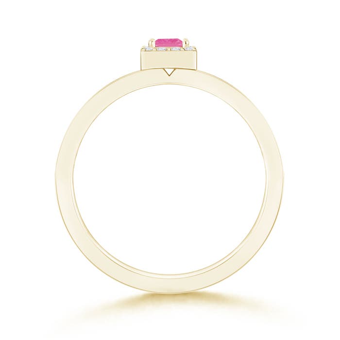 AAA - Pink Sapphire / 0.34 CT / 14 KT Yellow Gold