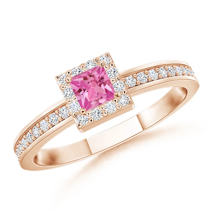 AAAA - Pink Sapphire / 0.34 CT / 14 KT Rose Gold