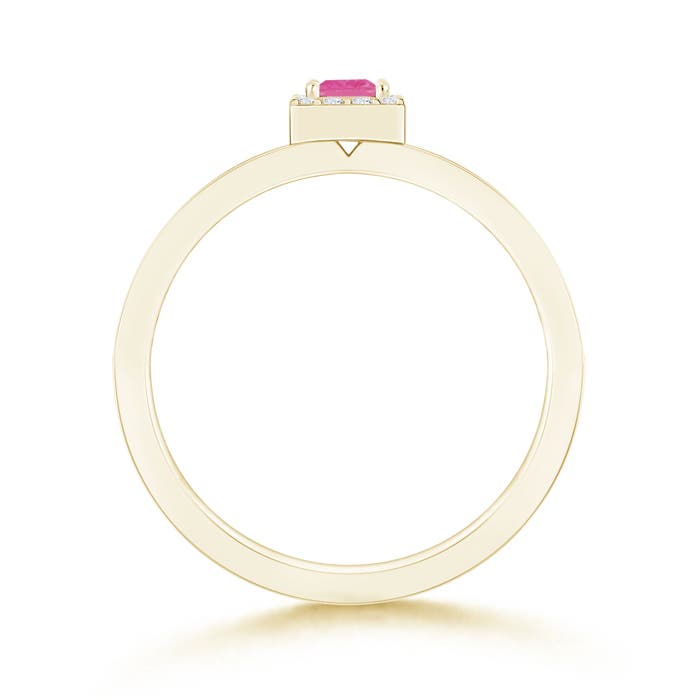 AAAA - Pink Sapphire / 0.34 CT / 14 KT Yellow Gold