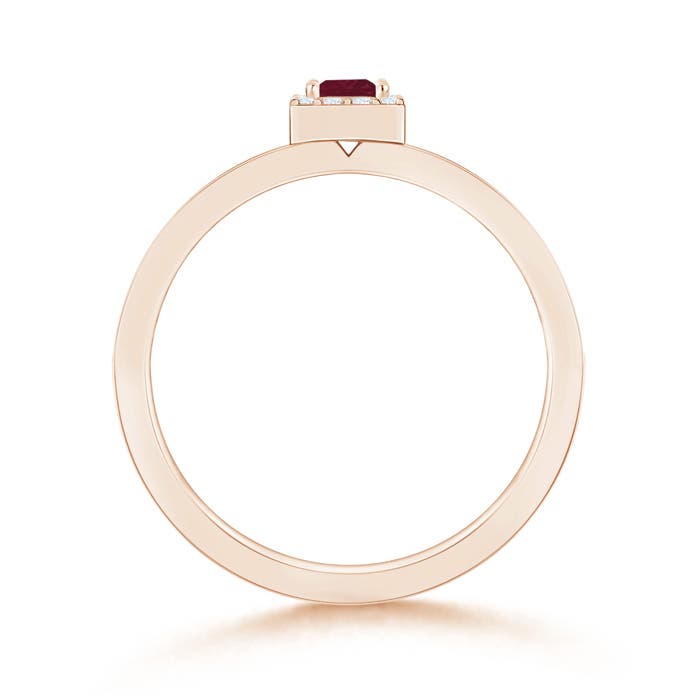 A - Ruby / 0.36 CT / 14 KT Rose Gold