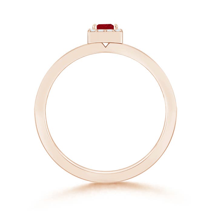 AA - Ruby / 0.36 CT / 14 KT Rose Gold