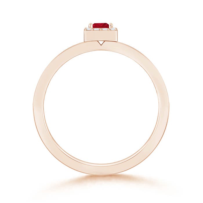 AAA - Ruby / 0.36 CT / 14 KT Rose Gold