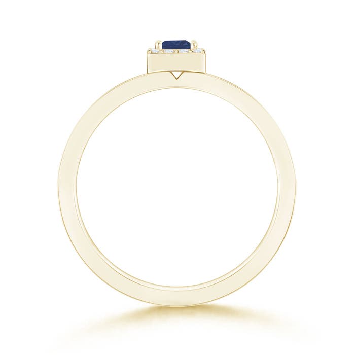 A - Blue Sapphire / 0.35 CT / 14 KT Yellow Gold