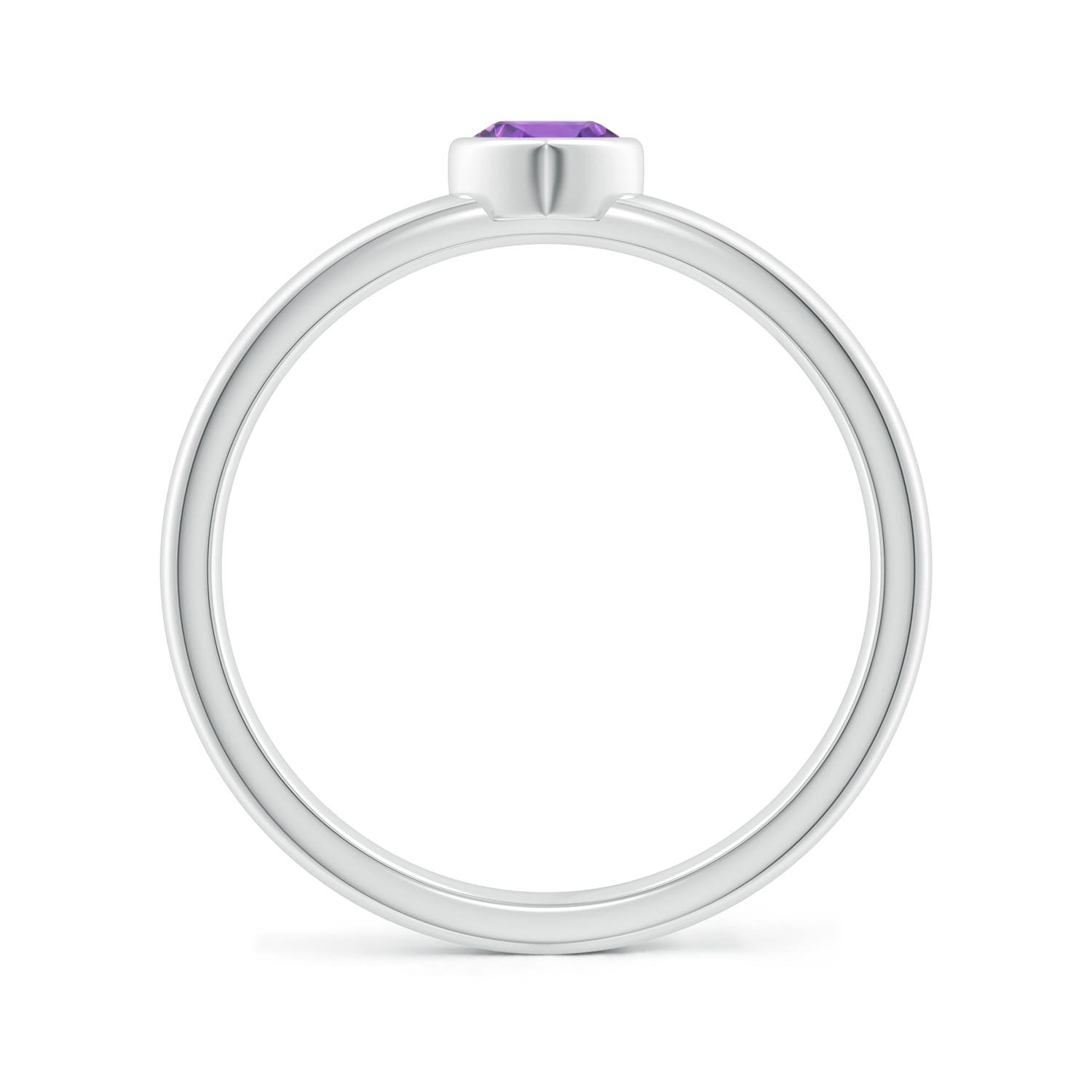 A - Amethyst / 0.2 CT / 14 KT White Gold