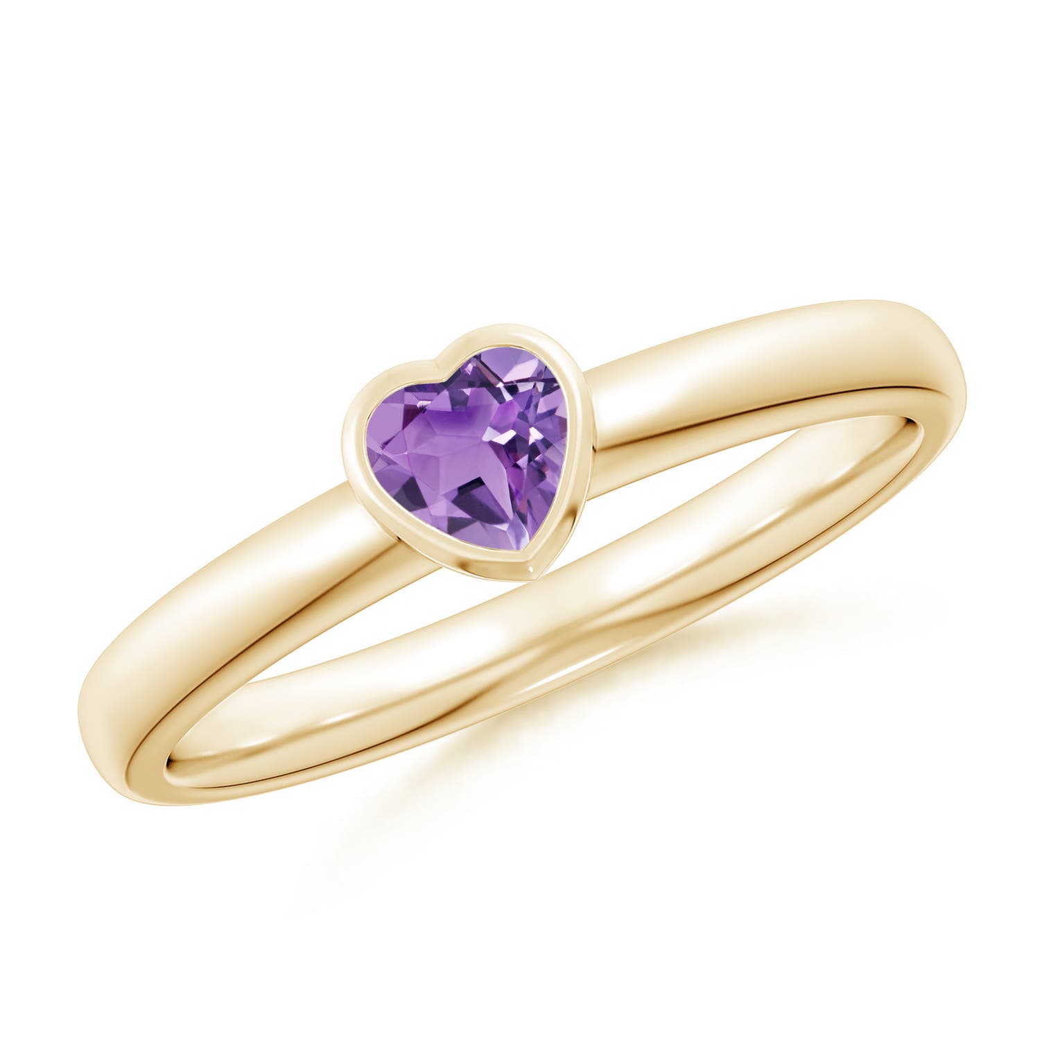 A - Amethyst / 0.2 CT / 14 KT Yellow Gold