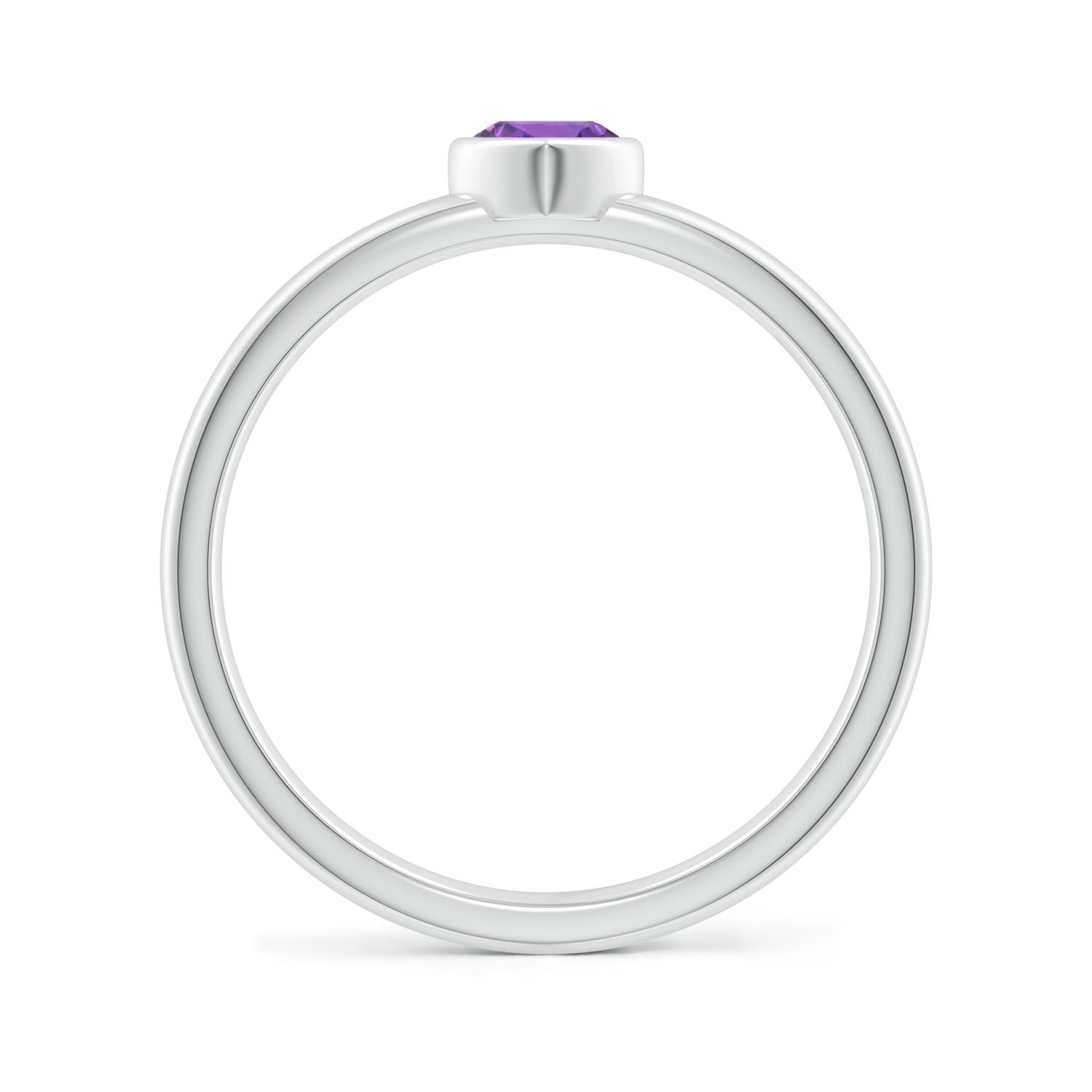 AA - Amethyst / 0.2 CT / 14 KT White Gold