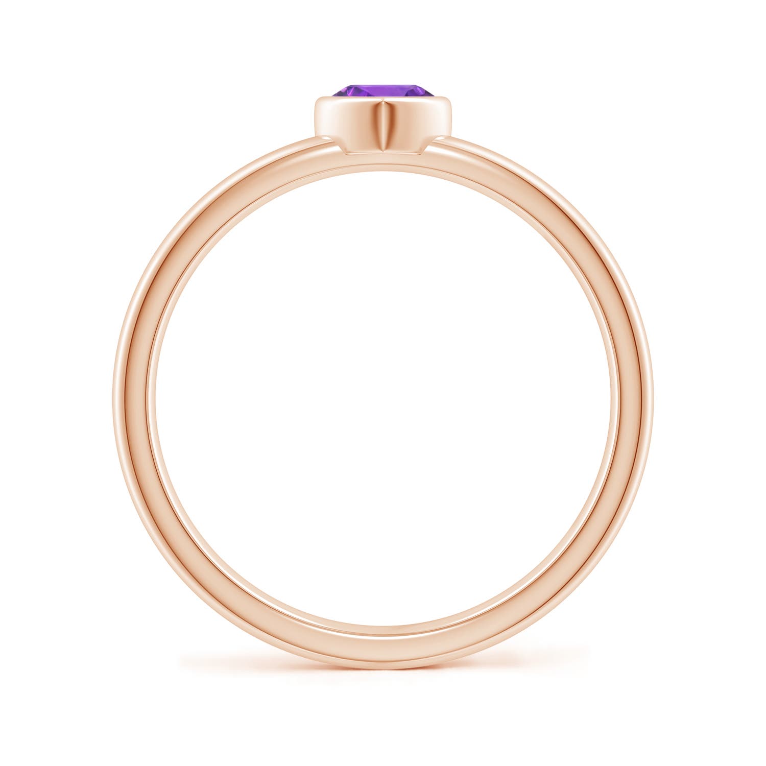 AAA - Amethyst / 0.2 CT / 14 KT Rose Gold