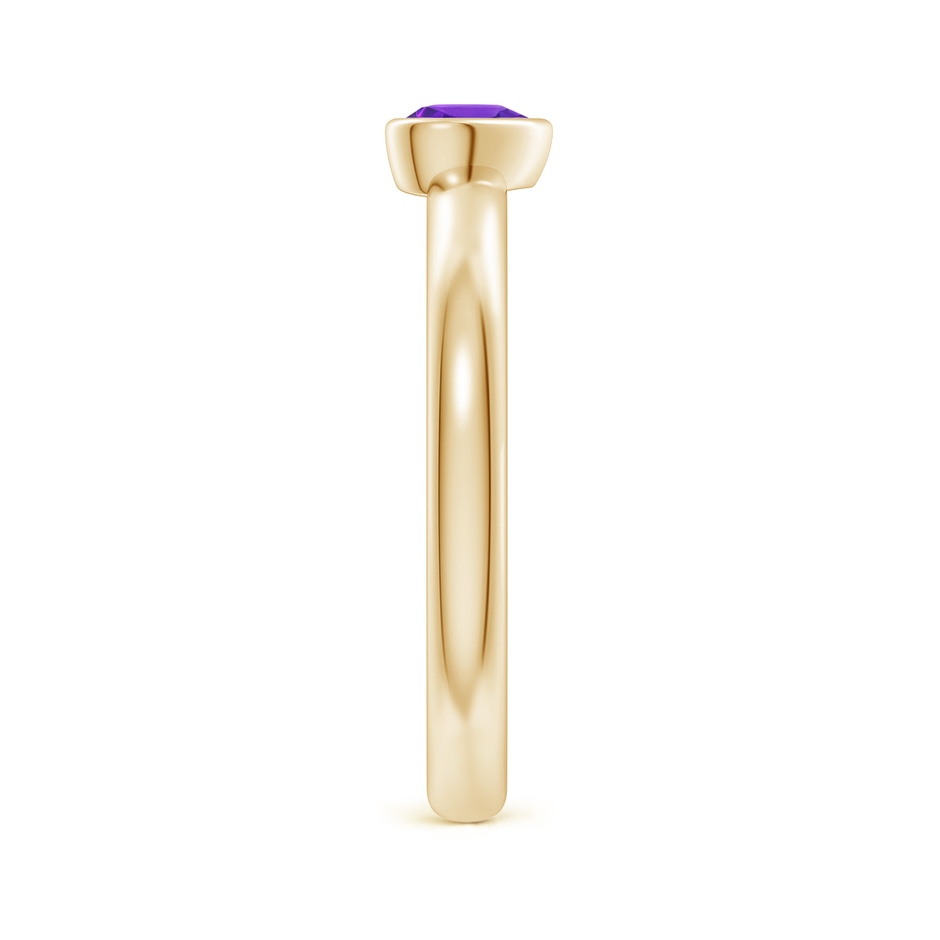 4mm AAAA Bezel-Set Solitaire Heart Amethyst Promise Ring in 18K Yellow Gold side 299