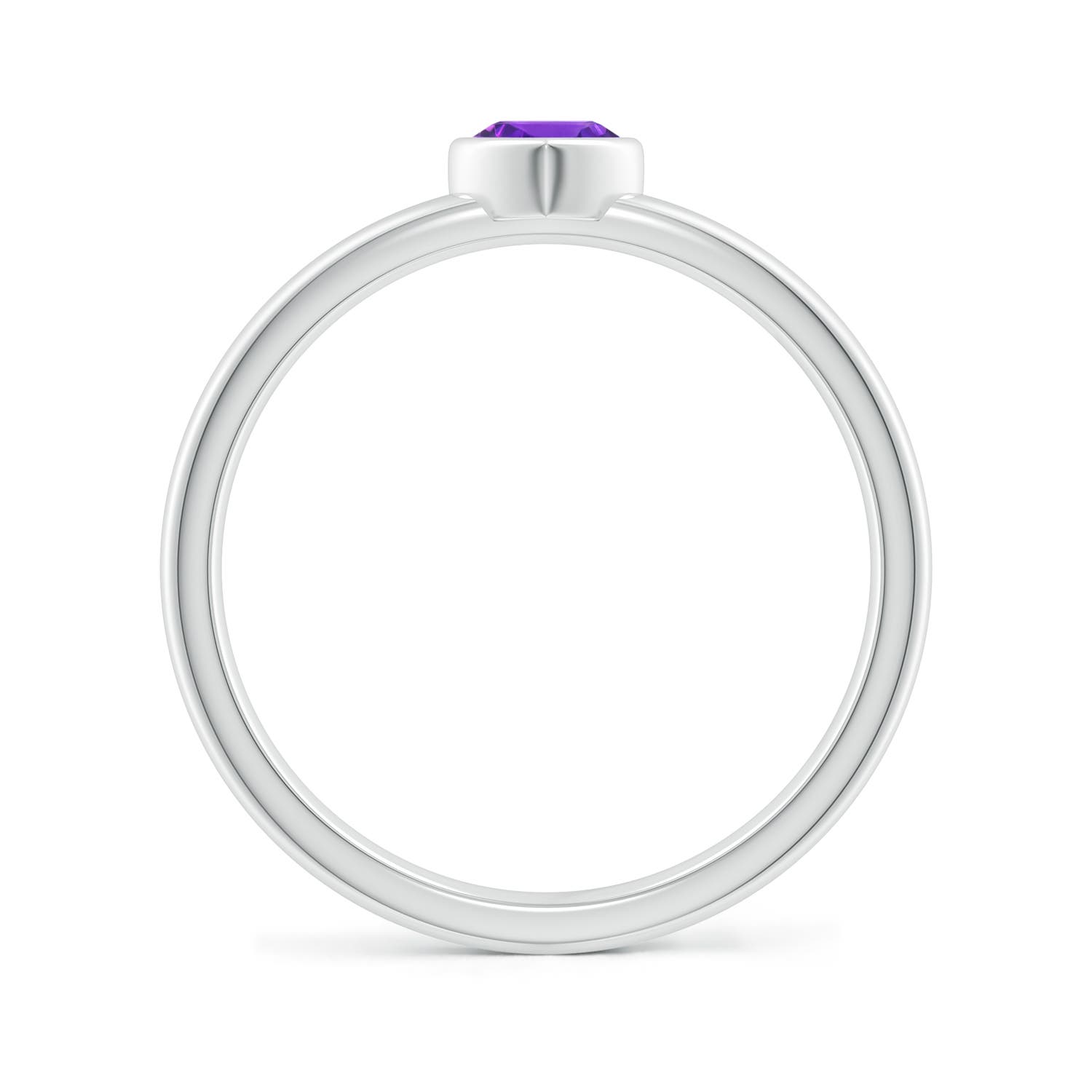 AAAA - Amethyst / 0.2 CT / 14 KT White Gold