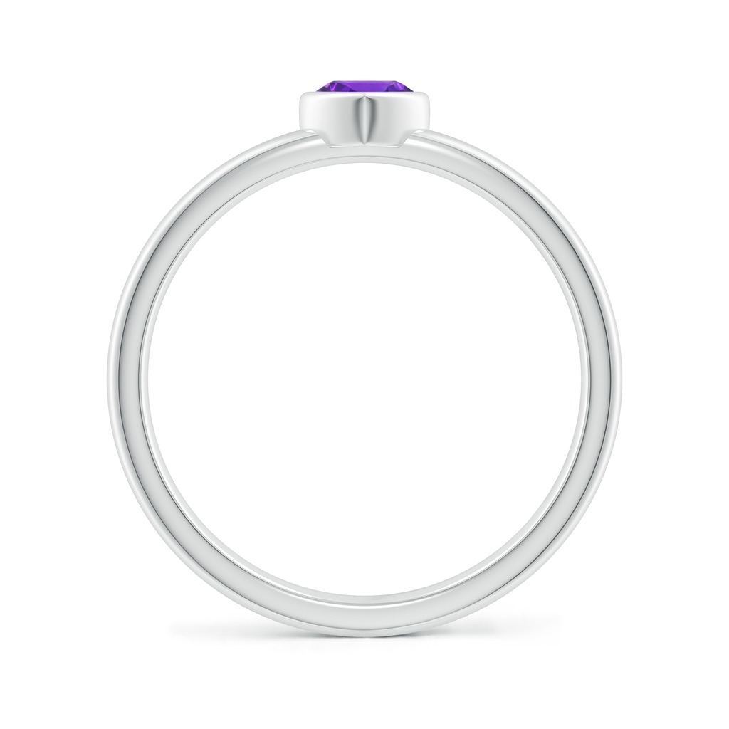 4mm AAAA Bezel-Set Solitaire Heart Amethyst Promise Ring in White Gold - side_1
