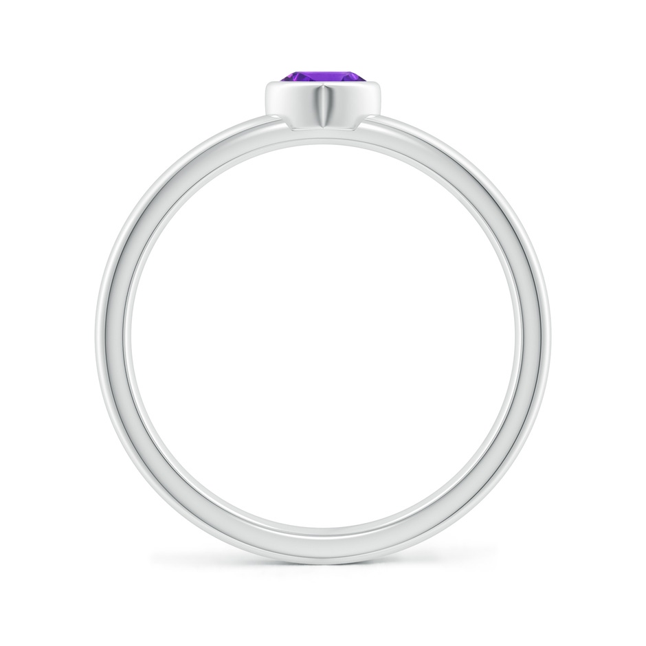 4mm AAAA Bezel-Set Solitaire Heart Amethyst Promise Ring in White Gold side 199