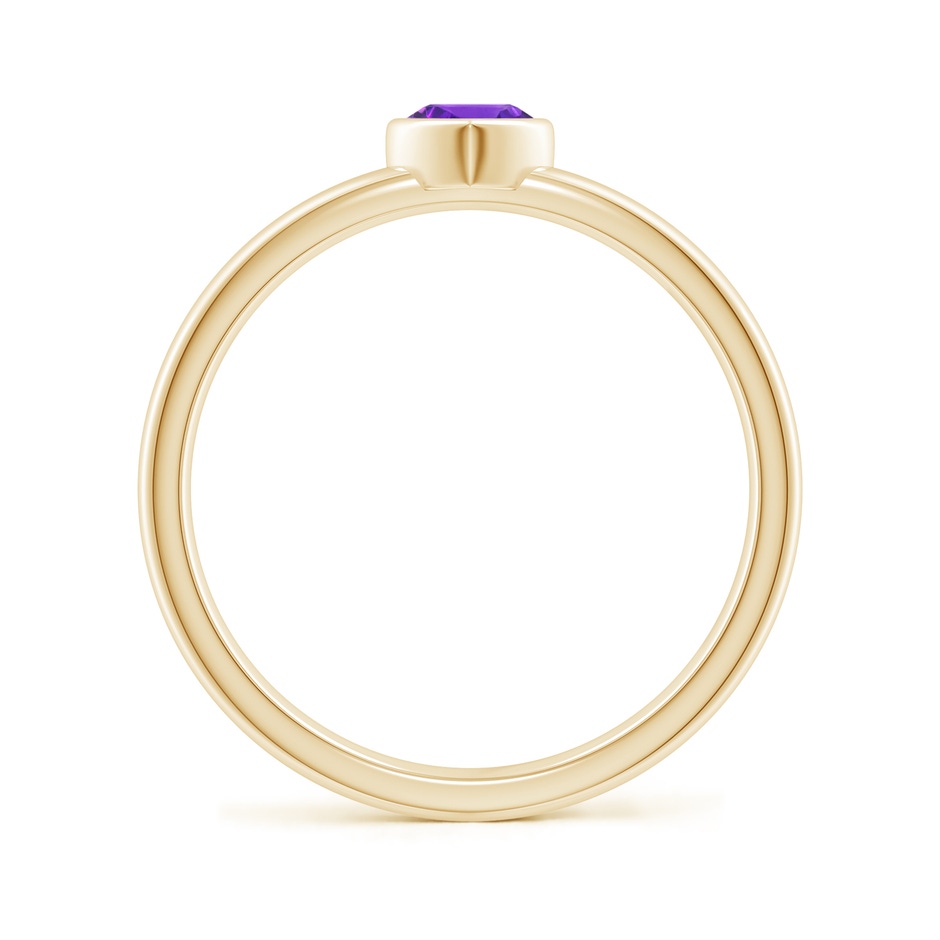 4mm AAAA Bezel-Set Solitaire Heart Amethyst Promise Ring in Yellow Gold side 199