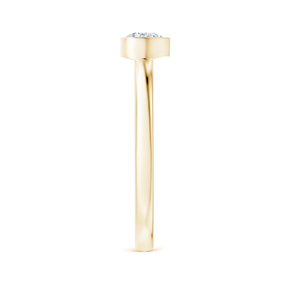 4mm HSI2 Bezel-Set Solitaire Heart Diamond Promise Ring in 9K Yellow Gold side-2