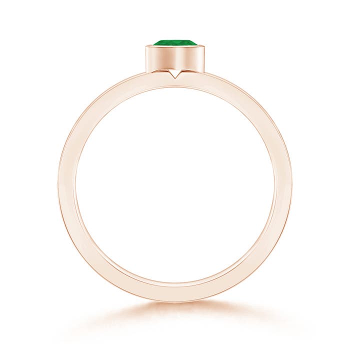 A - Emerald / 0.2 CT / 14 KT Rose Gold