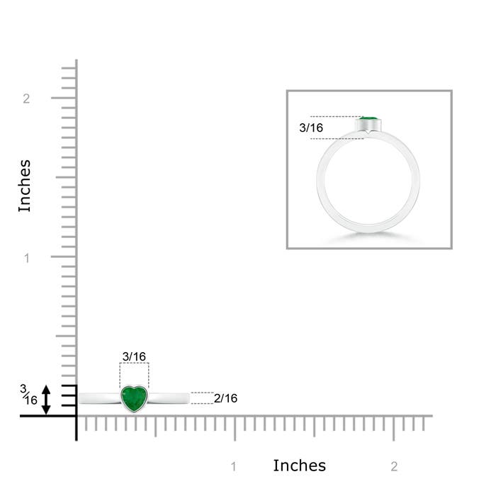 A - Emerald / 0.2 CT / 14 KT White Gold