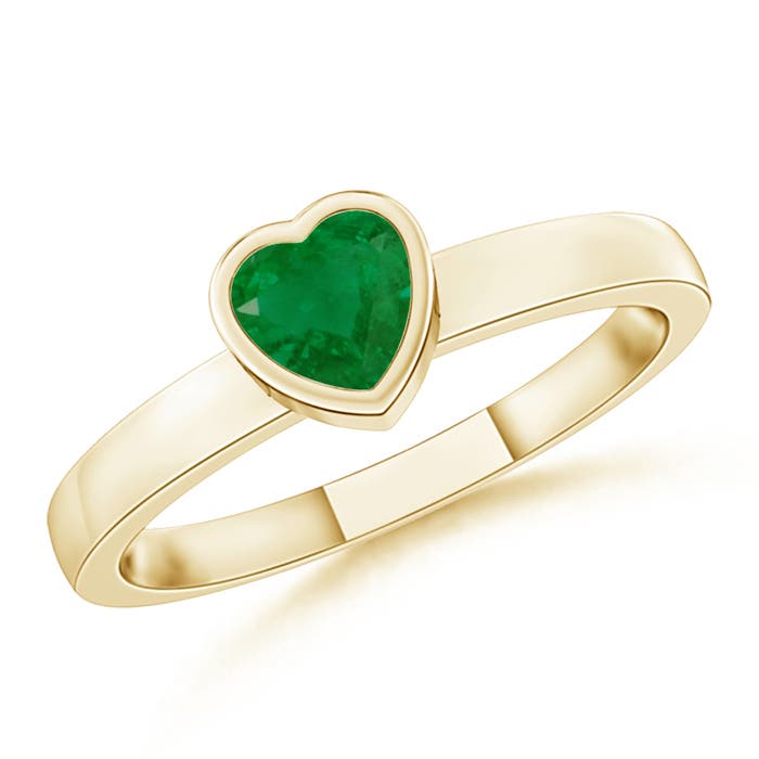 A - Emerald / 0.2 CT / 14 KT Yellow Gold