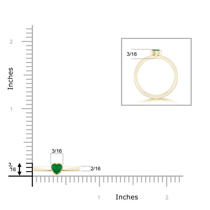 A - Emerald / 0.2 CT / 14 KT Yellow Gold