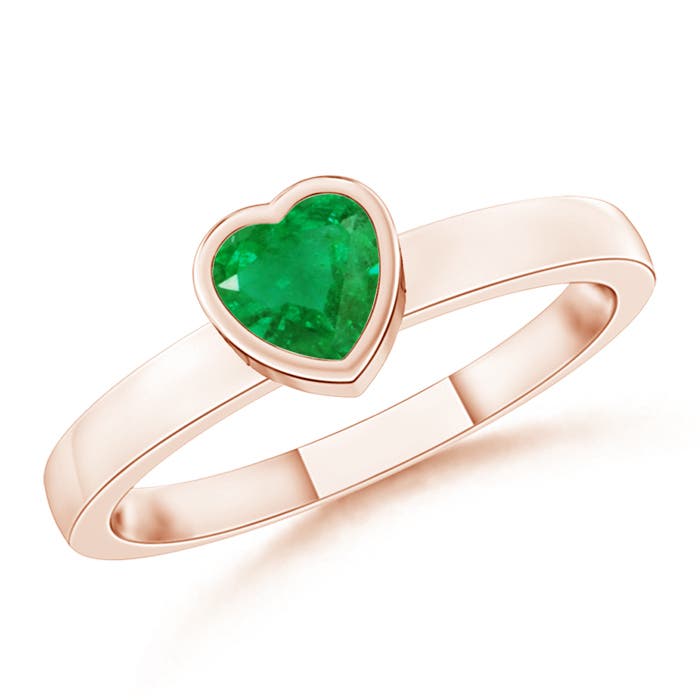 AA - Emerald / 0.2 CT / 14 KT Rose Gold