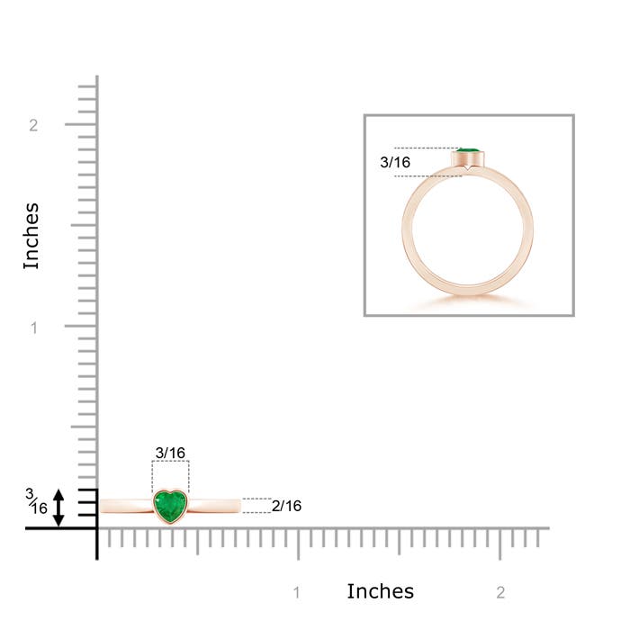 AA - Emerald / 0.2 CT / 14 KT Rose Gold