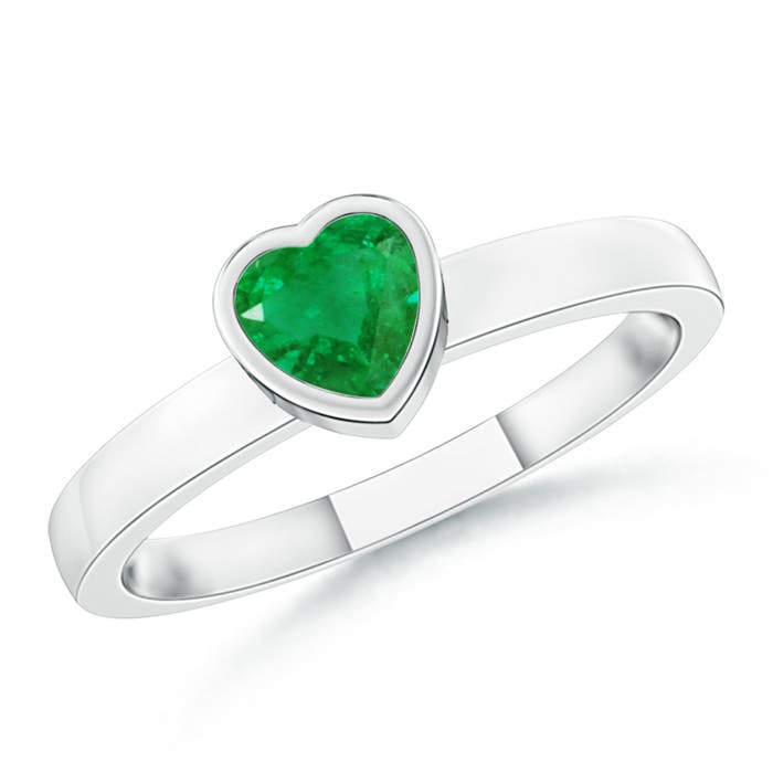 AA - Emerald / 0.2 CT / 14 KT White Gold