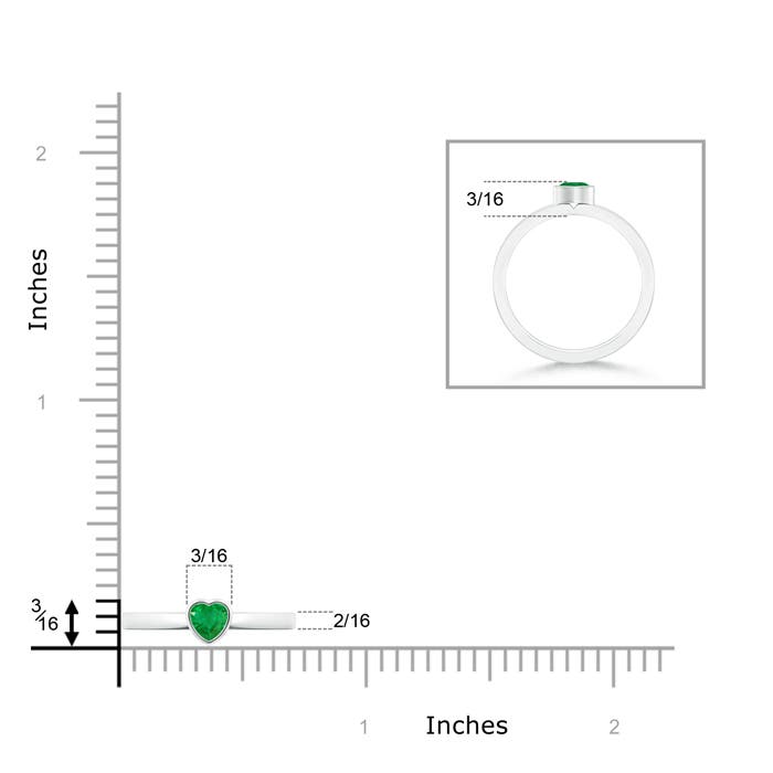 AA - Emerald / 0.2 CT / 14 KT White Gold