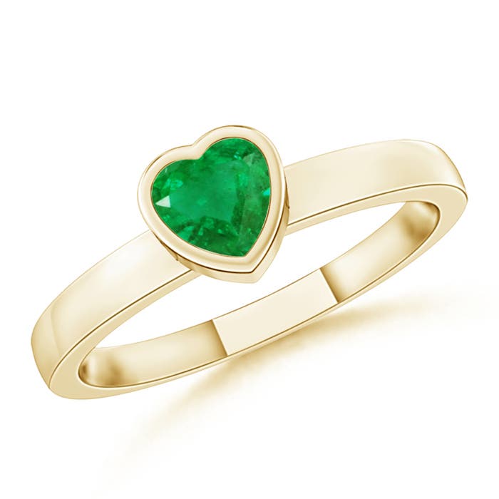 AA - Emerald / 0.2 CT / 14 KT Yellow Gold