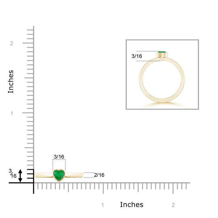 AA - Emerald / 0.2 CT / 14 KT Yellow Gold