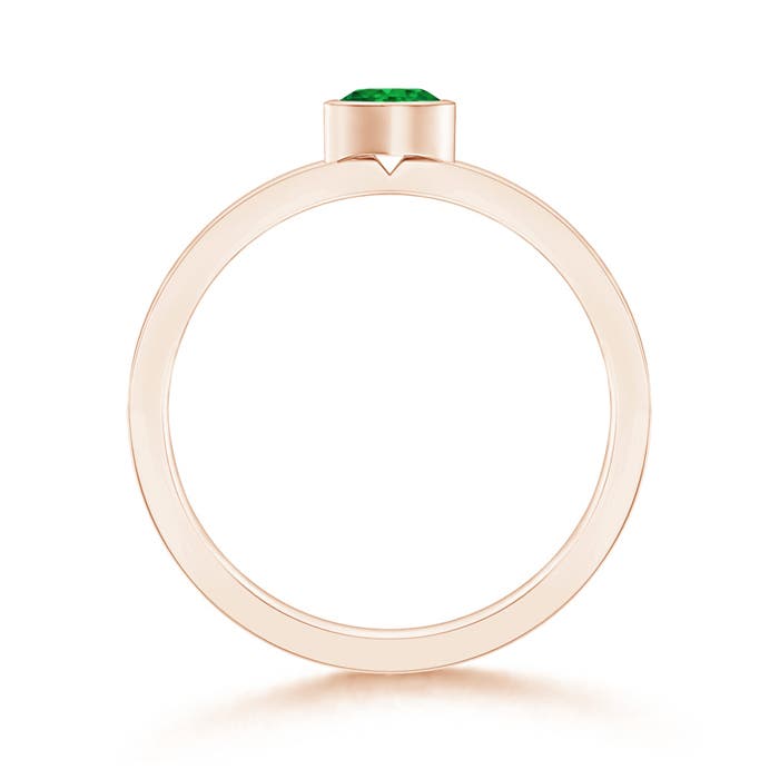 AAA - Emerald / 0.2 CT / 14 KT Rose Gold