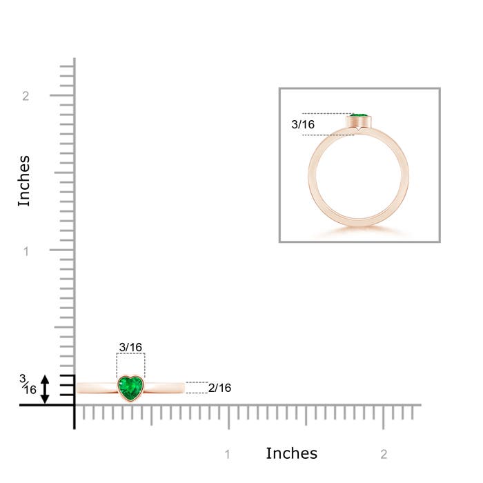 AAA - Emerald / 0.2 CT / 14 KT Rose Gold