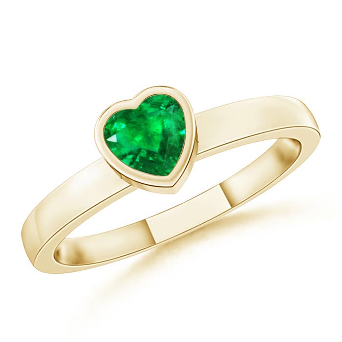 AAA - Emerald / 0.2 CT / 14 KT Yellow Gold