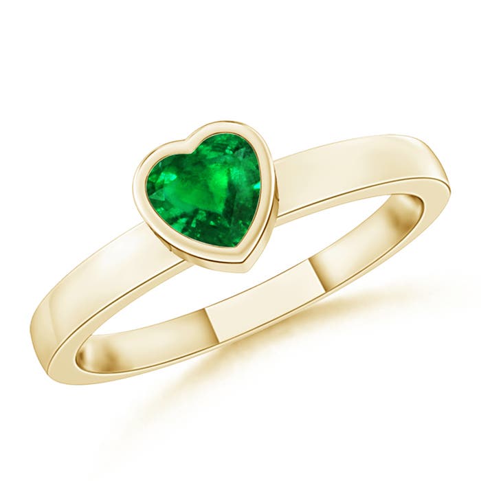 AAAA - Emerald / 0.2 CT / 14 KT Yellow Gold