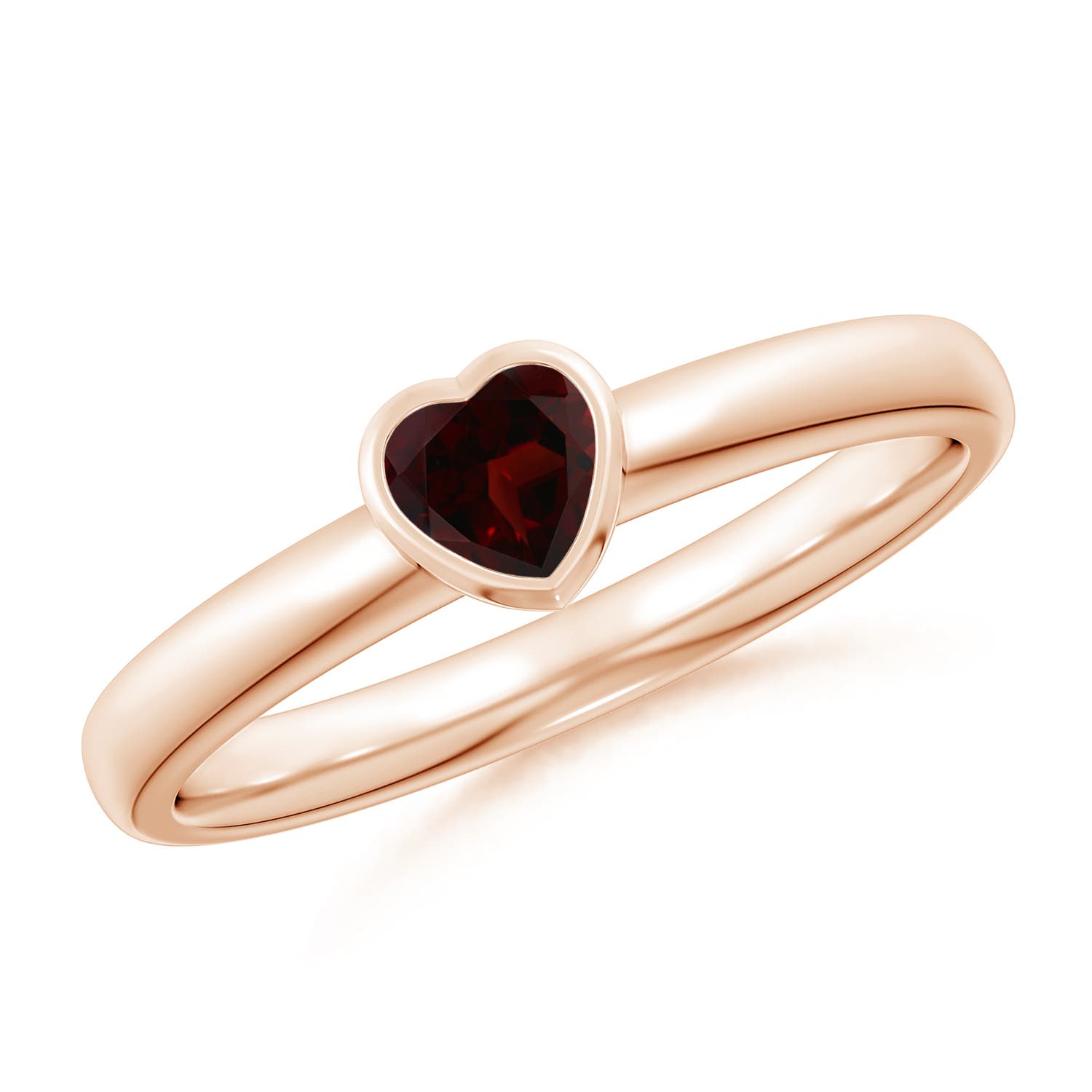 A - Garnet / 0.25 CT / 14 KT Rose Gold