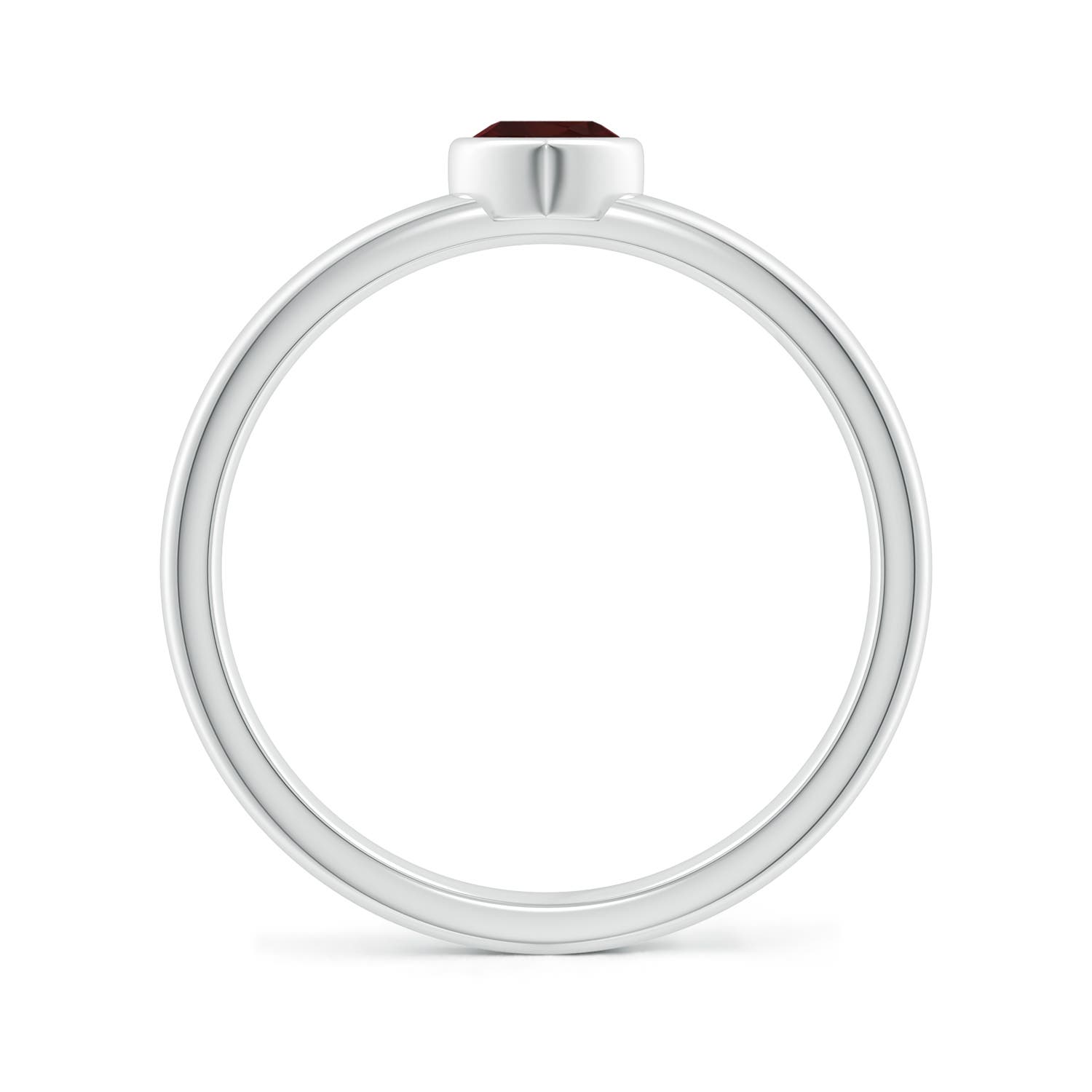 A - Garnet / 0.25 CT / 14 KT White Gold