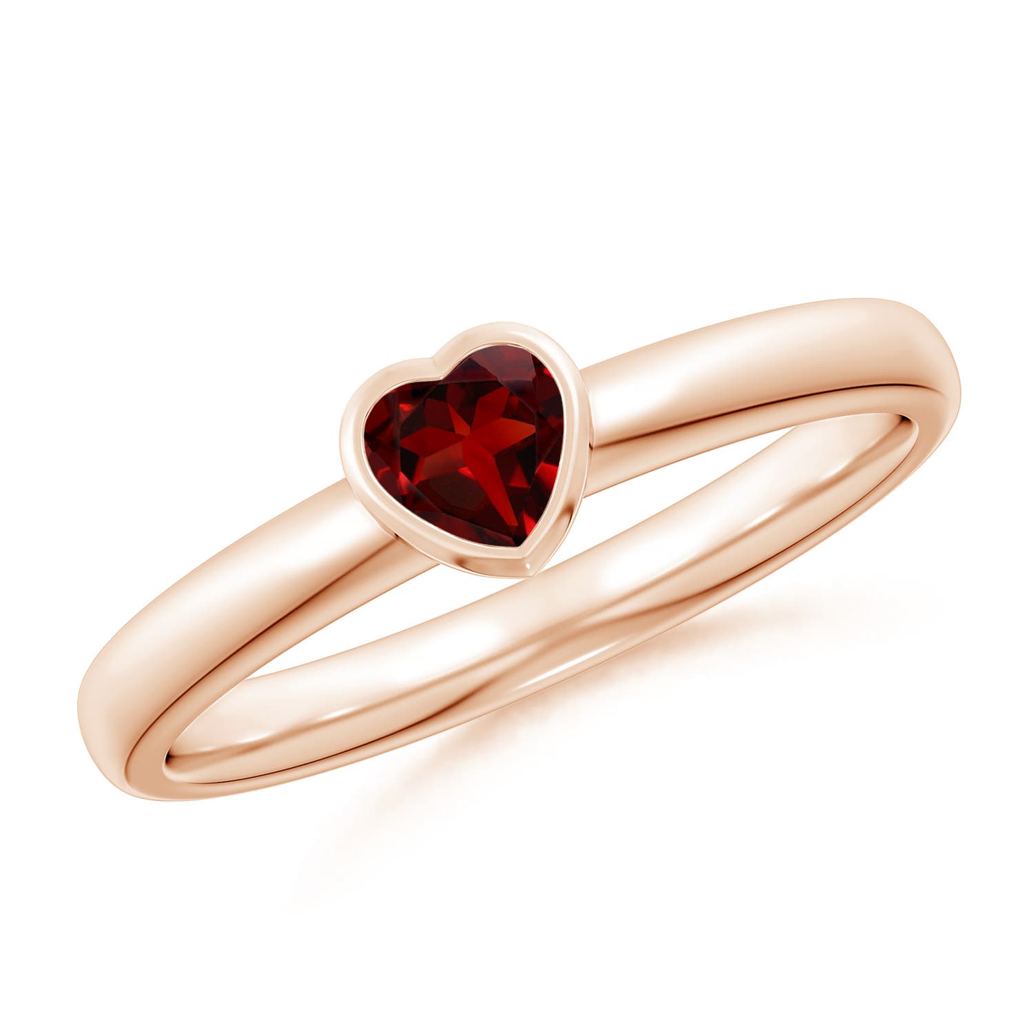 AAAA - Garnet / 0.25 CT / 14 KT Rose Gold