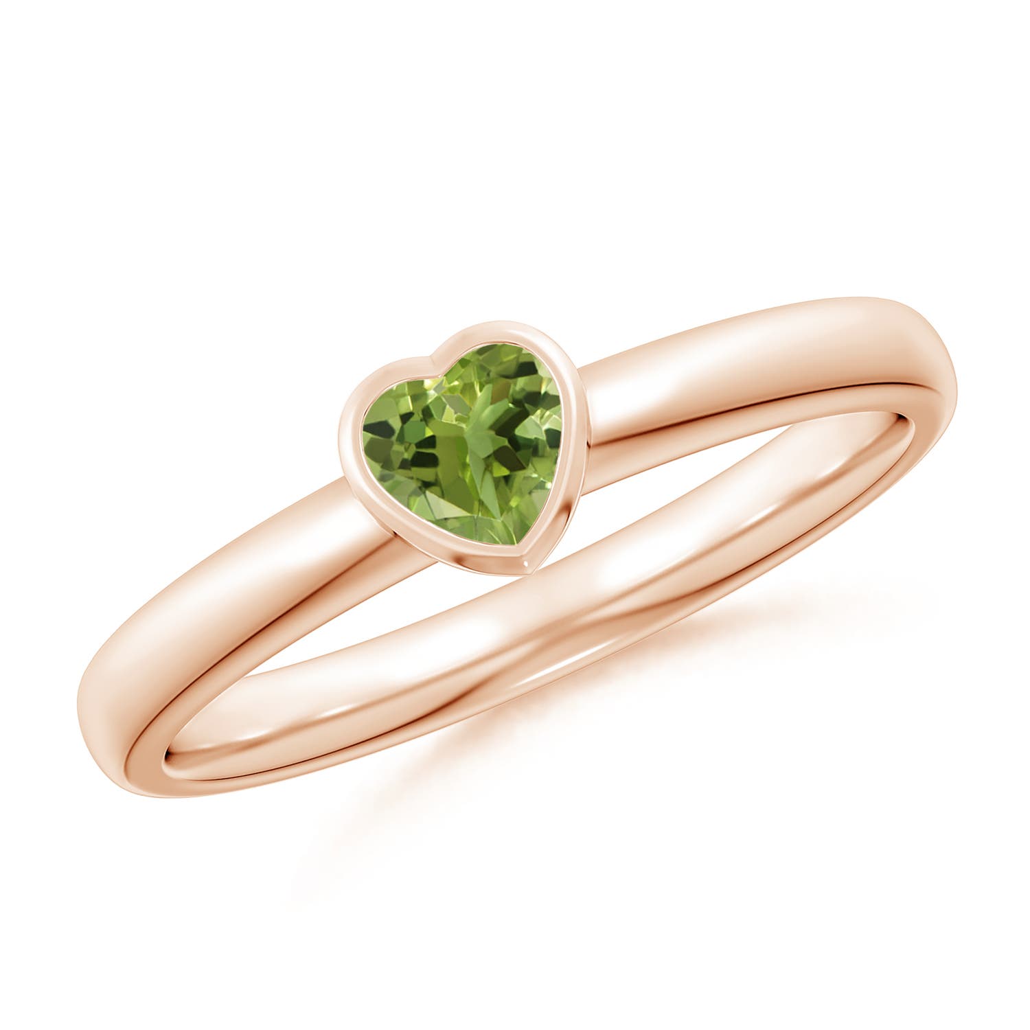 AA - Peridot / 0.25 CT / 14 KT Rose Gold