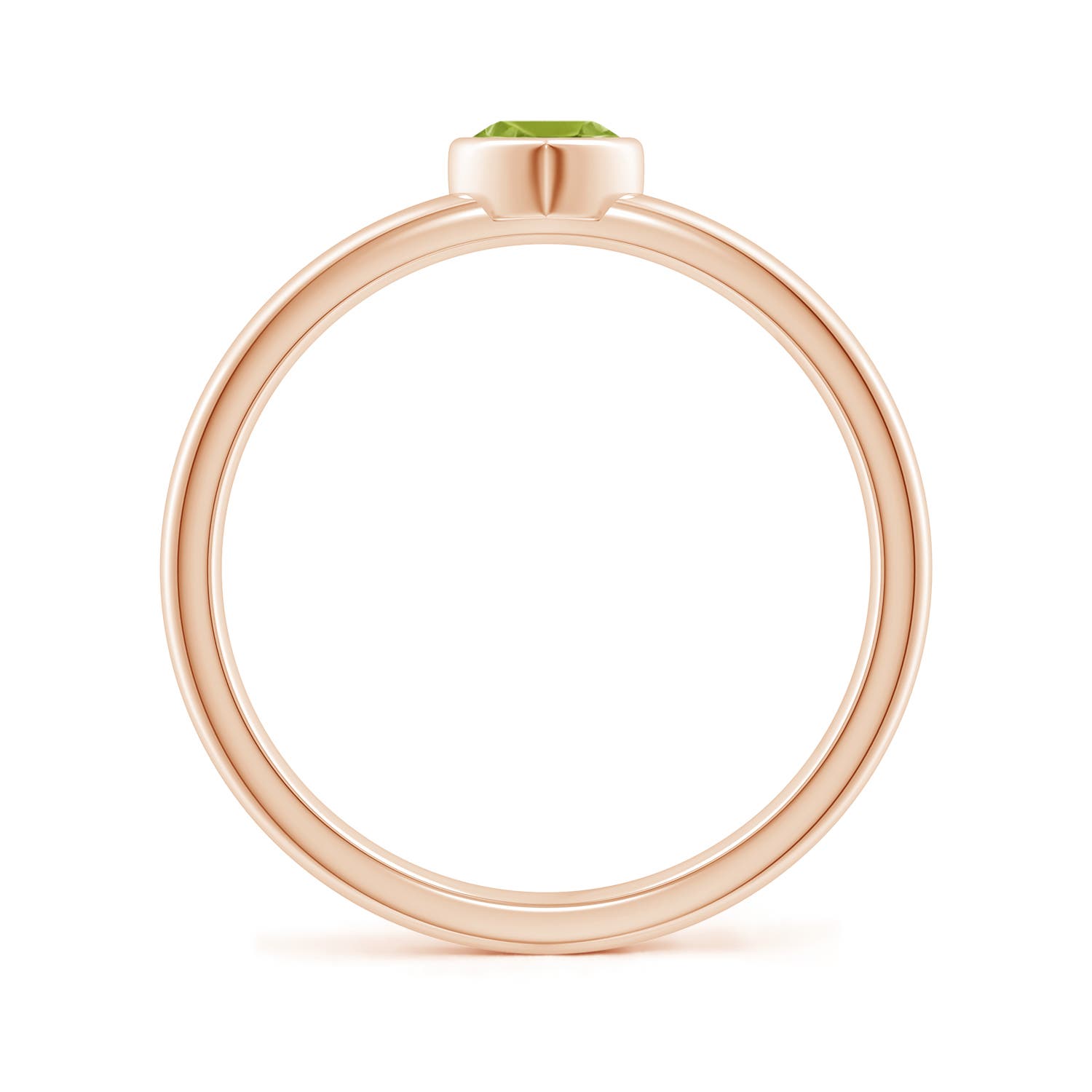 AA - Peridot / 0.25 CT / 14 KT Rose Gold