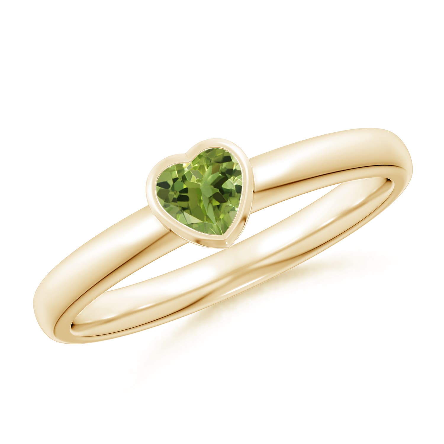 AA - Peridot / 0.25 CT / 14 KT Yellow Gold