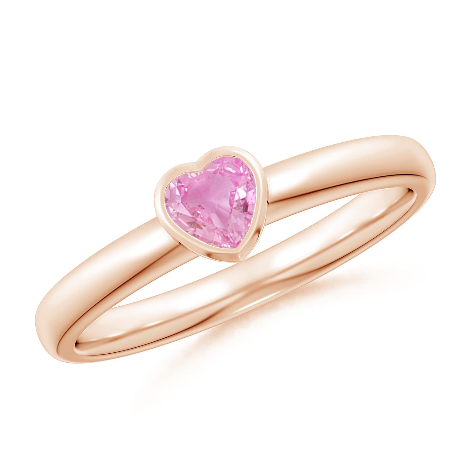 A - Pink Sapphire / 0.25 CT / 14 KT Rose Gold