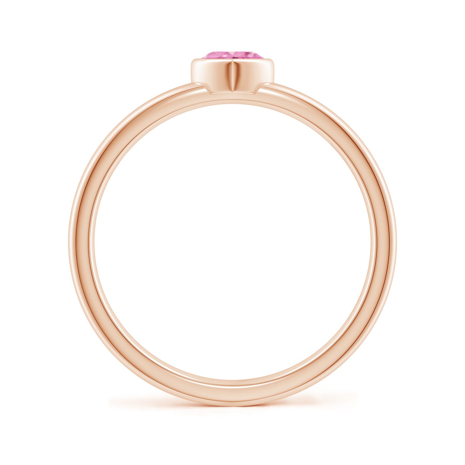 A - Pink Sapphire / 0.25 CT / 14 KT Rose Gold