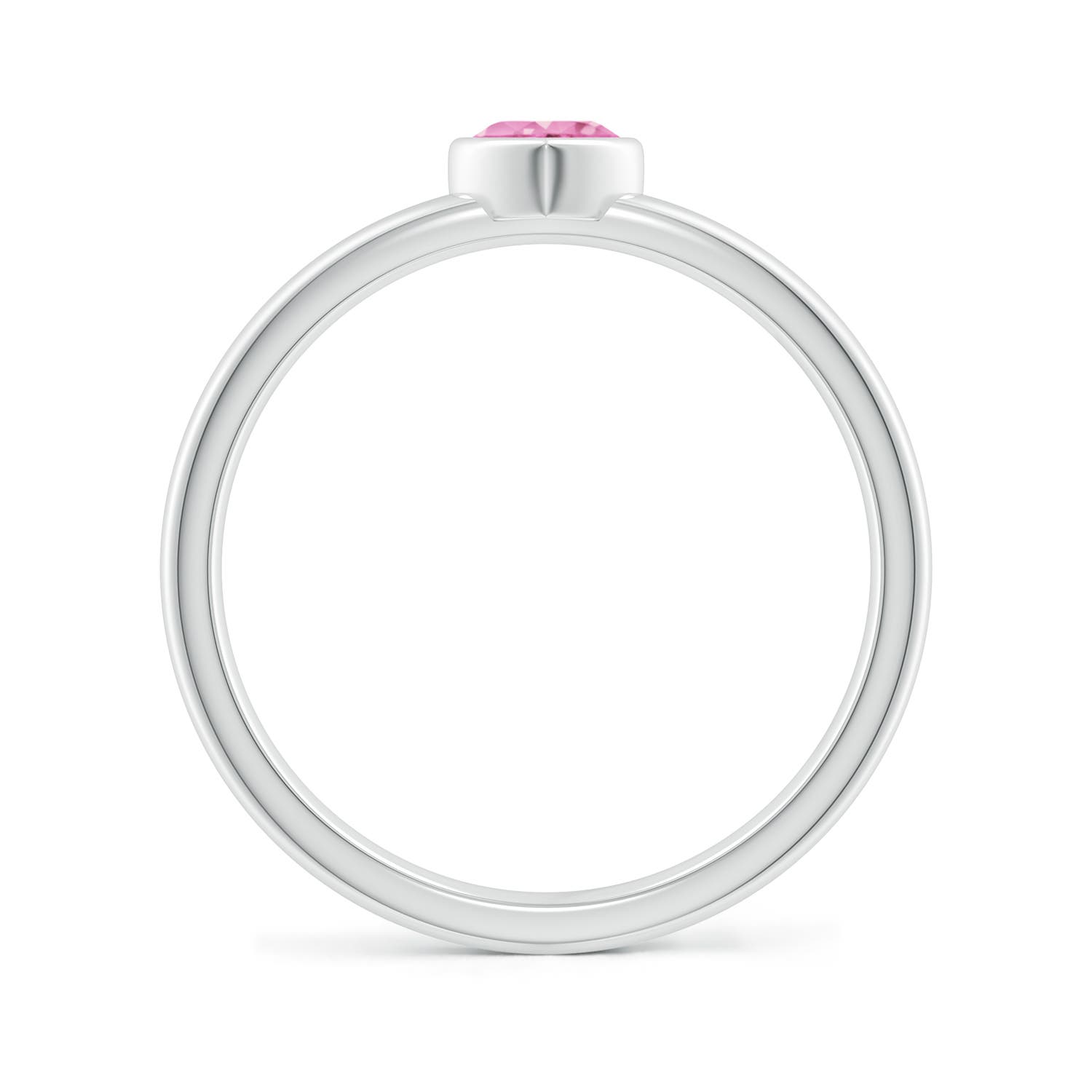 A - Pink Sapphire / 0.25 CT / 14 KT White Gold