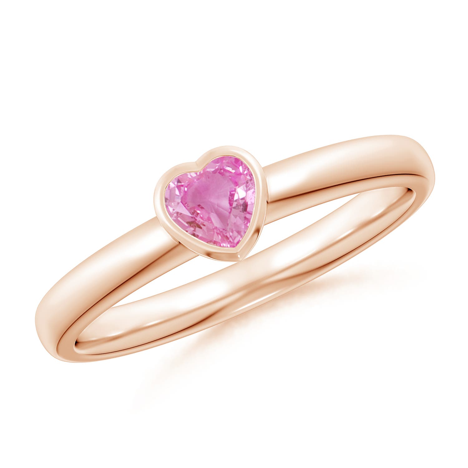 AA - Pink Sapphire / 0.25 CT / 14 KT Rose Gold