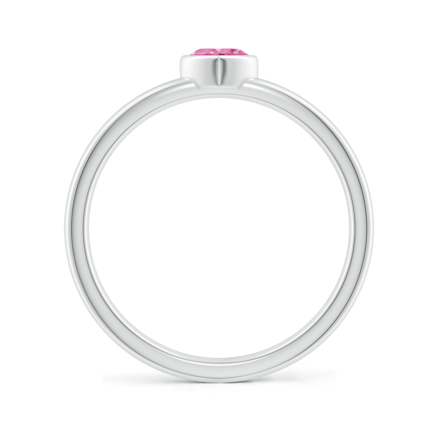 AA - Pink Sapphire / 0.25 CT / 14 KT White Gold