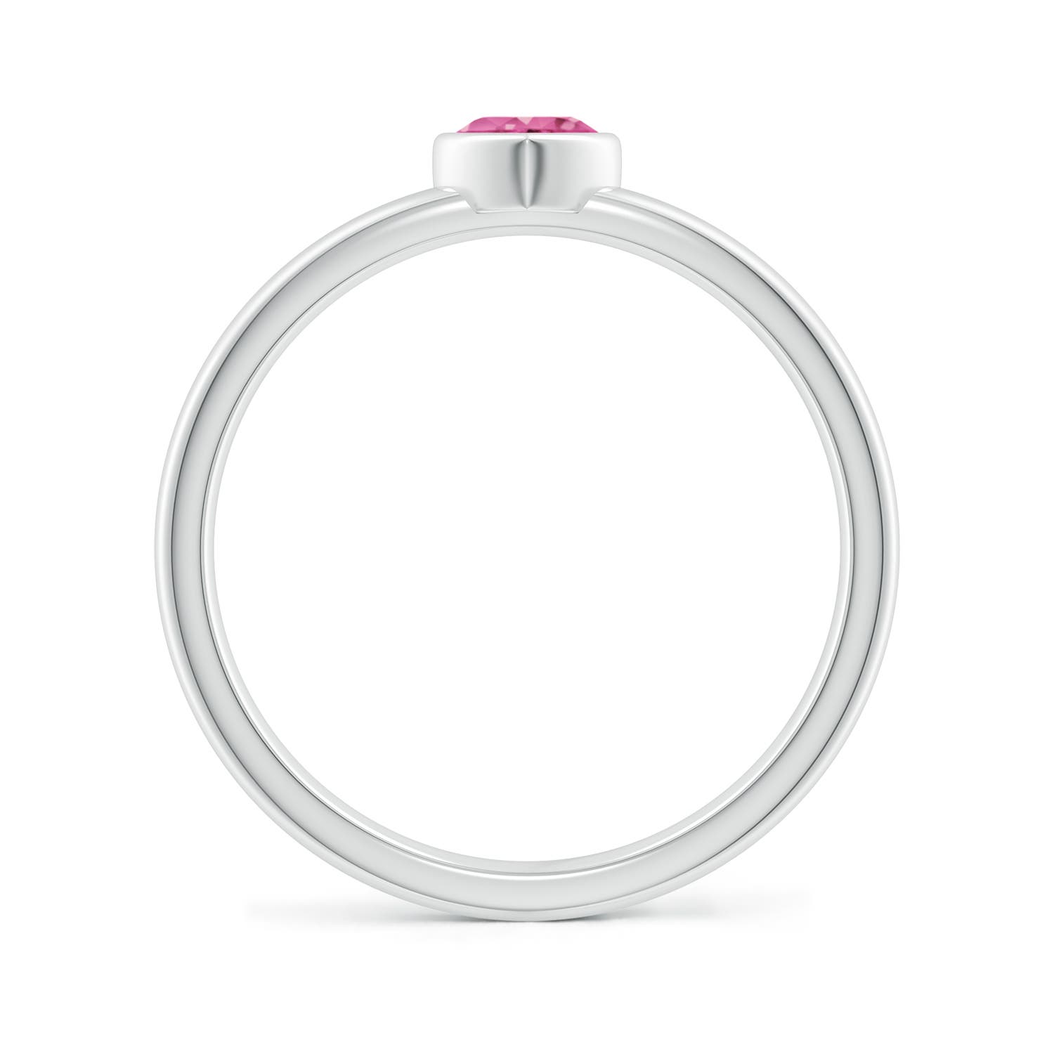 AAA - Pink Sapphire / 0.25 CT / 14 KT White Gold