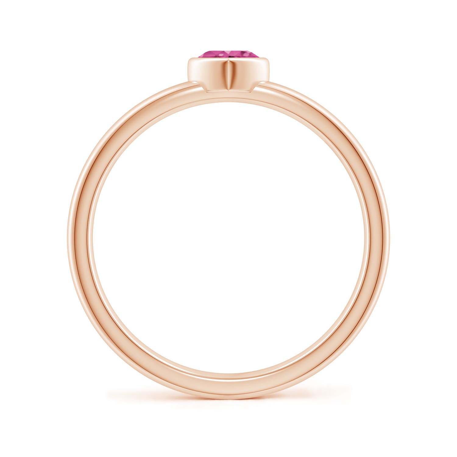 AAAA - Pink Sapphire / 0.25 CT / 14 KT Rose Gold