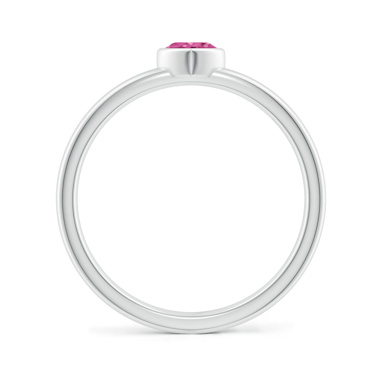 AAAA - Pink Sapphire / 0.25 CT / 14 KT White Gold