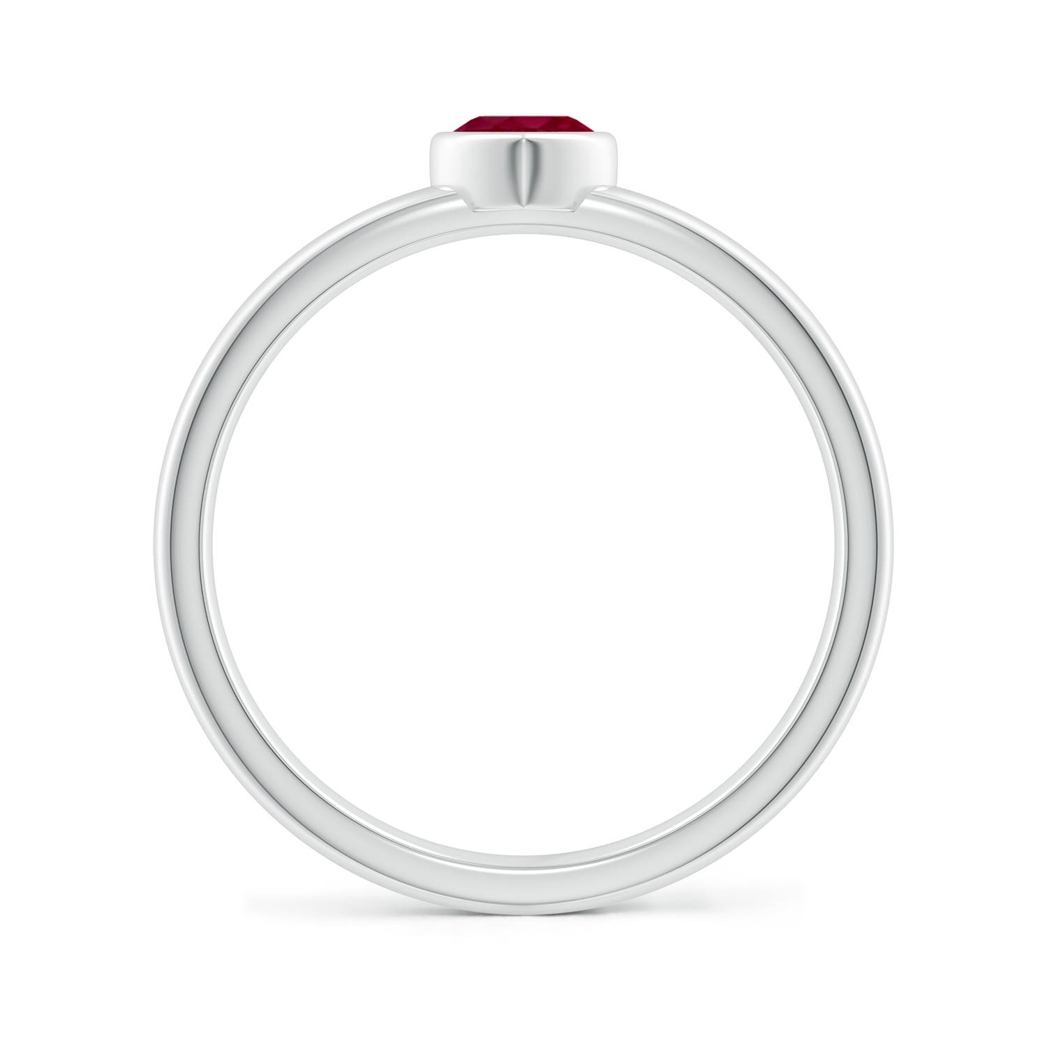 A - Ruby / 0.3 CT / 14 KT White Gold