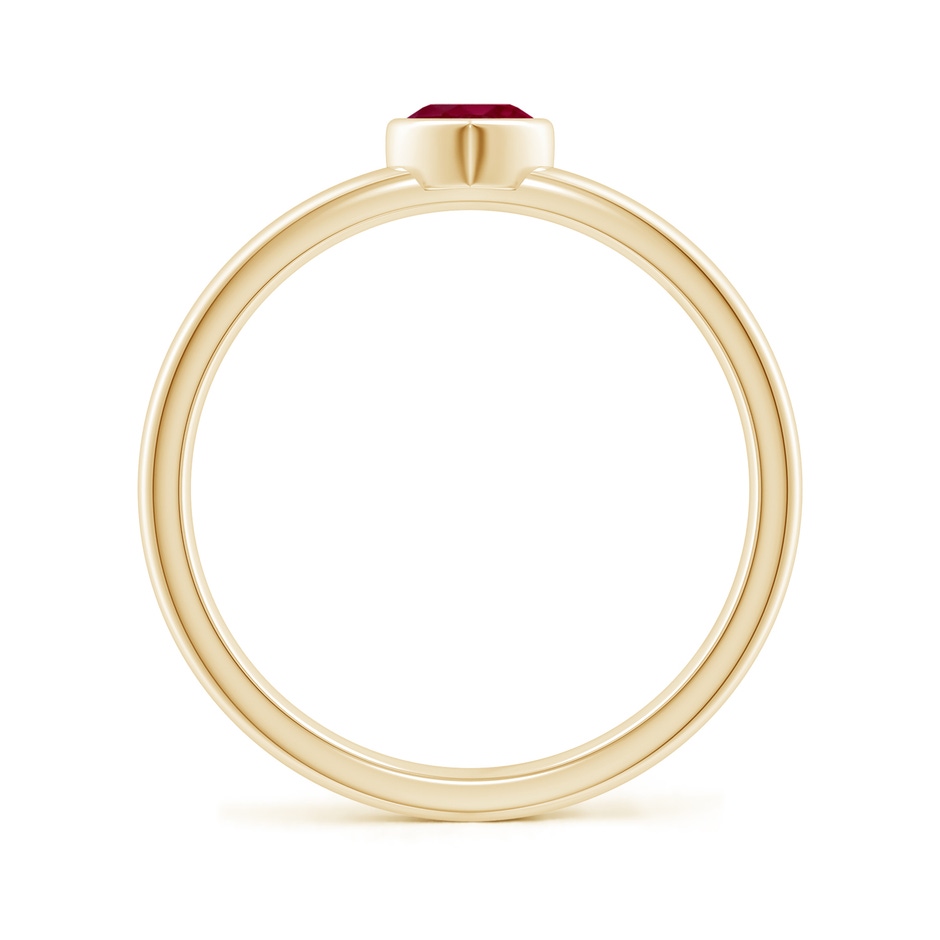 4mm A Bezel-Set Solitaire Heart Ruby Promise Ring in Yellow Gold side 199