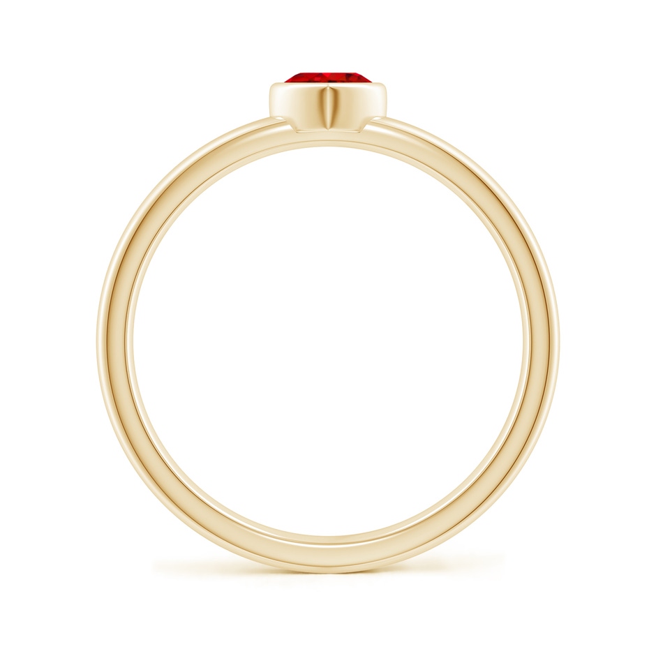 4mm AAA Bezel-Set Solitaire Heart Ruby Promise Ring in 9K Yellow Gold side 199
